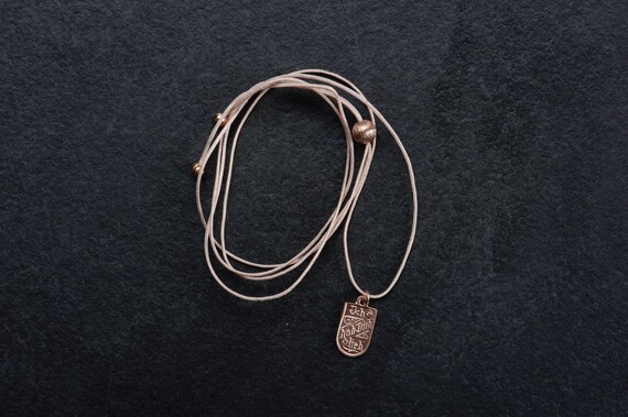 Vintage 800 Silber Anhänger „Ich hab dich lieb“ – 18k Roségold plattiert, längenverstellbare Kette – Liebesanhänger – kleines Geschenk View 4