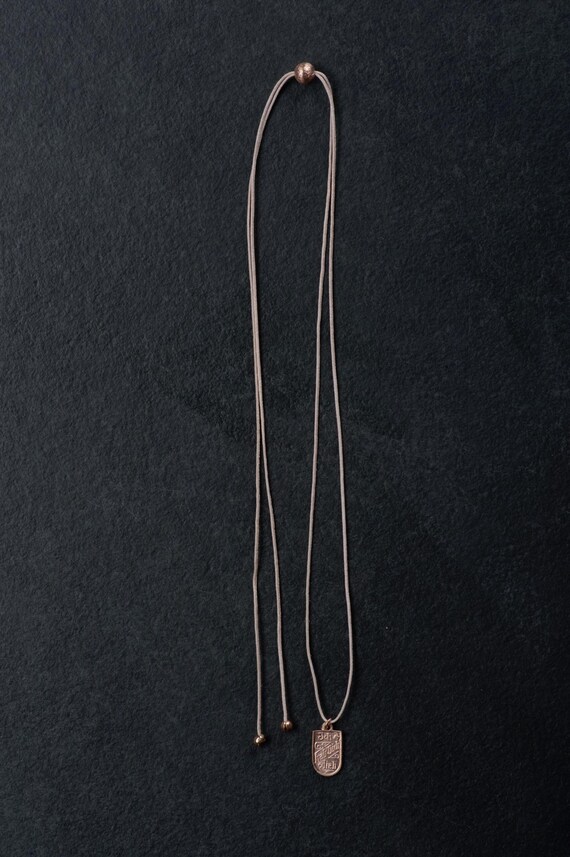 Vintage 800 Silber Anhänger „Ich hab dich lieb“ – 18k Roségold plattiert, längenverstellbare Kette – Liebesanhänger – kleines Geschenk View 3