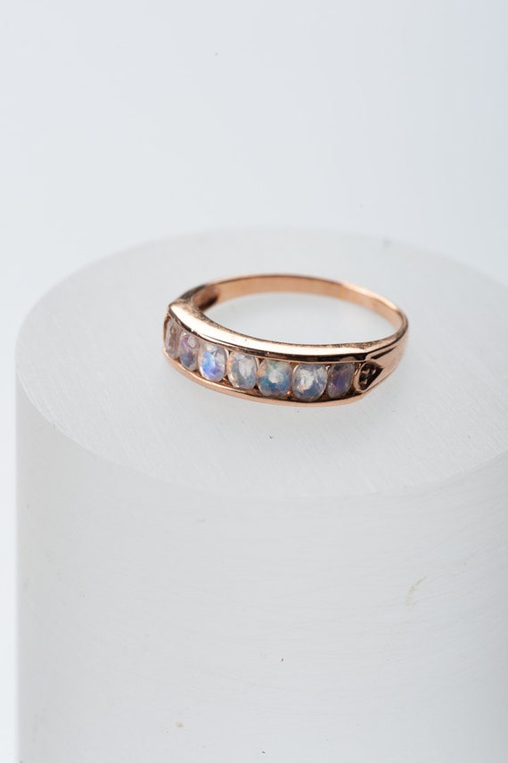 Vintage Bandring mit facettierten Regenbogen Mond… - image 10