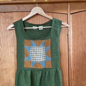 Polyester Gabardine Stitch Work Pinafore