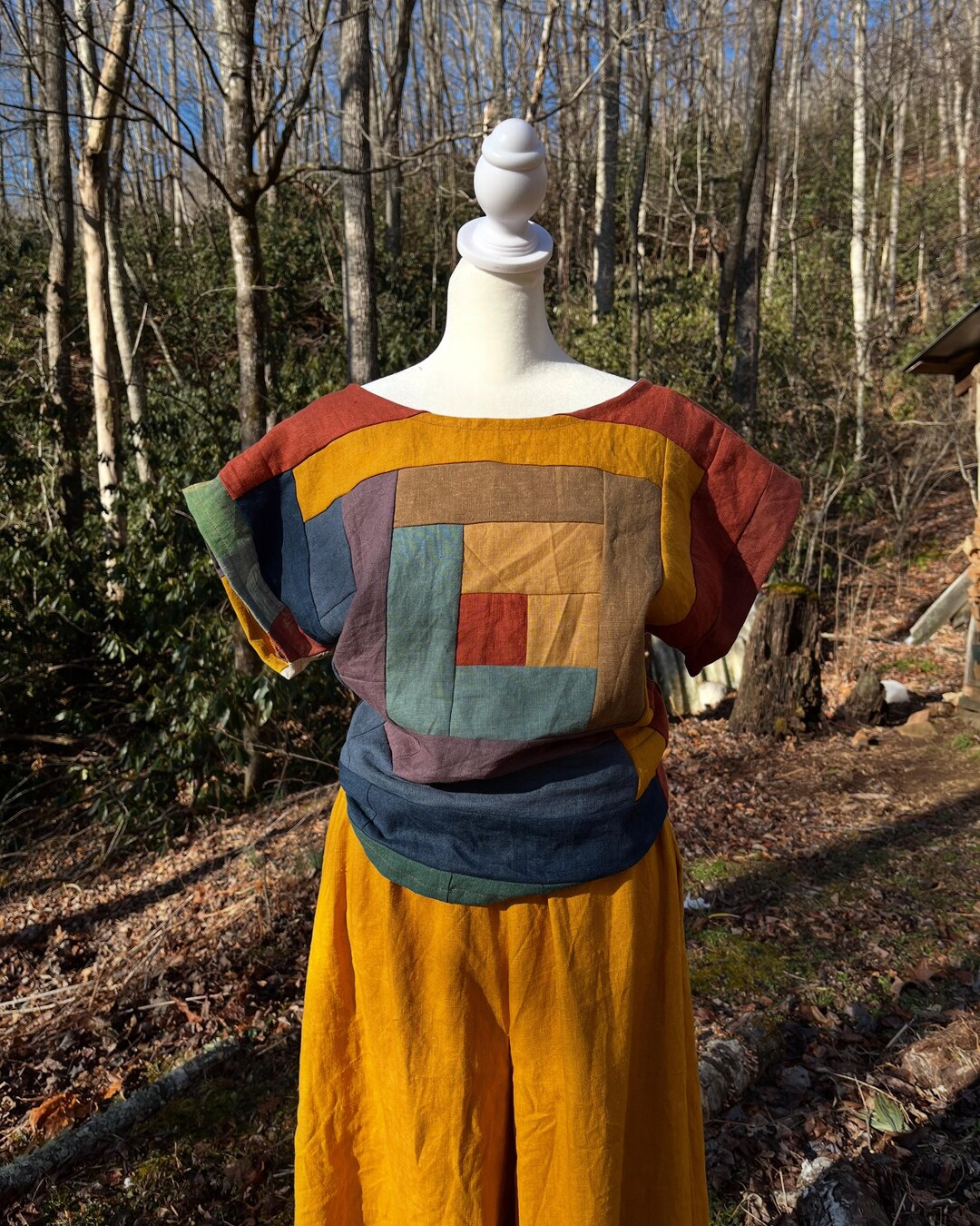 Patchwork Crochet Boxy Top