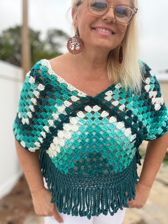 Wren Crochet Motif Pullover Top Pattern - Etsy 