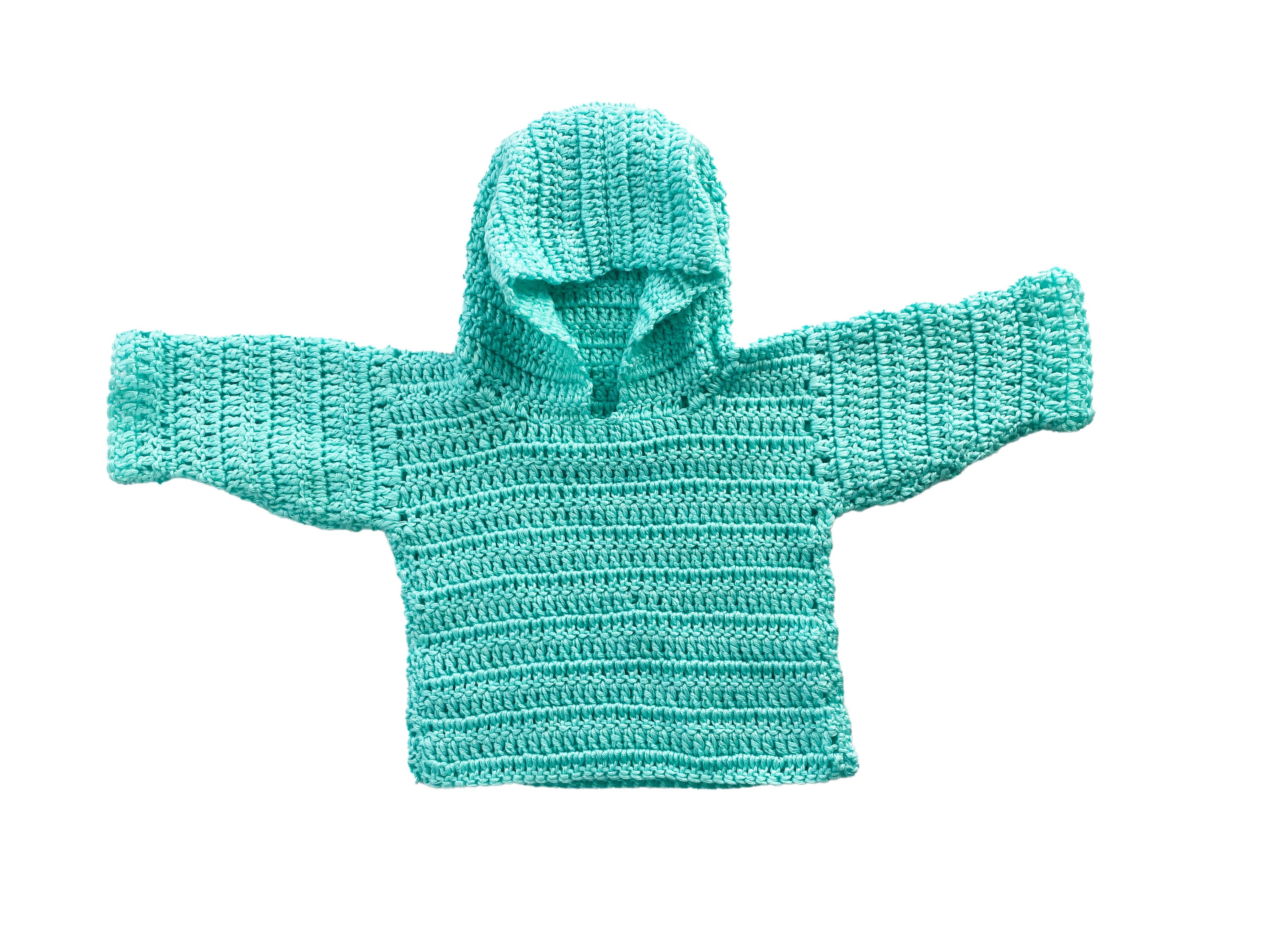 30 Crochet Patterns for Babies and Kids That Are Too Cute to Miss 4 Charley Hoodie Pullover for Baby and Kids