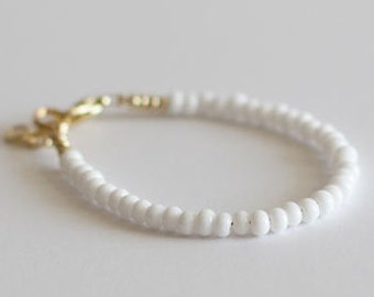 White Bracelet - Baby Jewelry - Toddler Bracelet