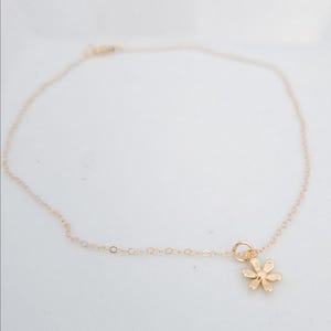 Gold Daisy Necklace- Toddler Bracelet- Baby bracelet for girls - gold filled