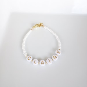 Gold Letter Name Bracelet- Baby bracelet- personalized bracelet- toddler bracelet- baby gifts- custom bracelet- gold lettering