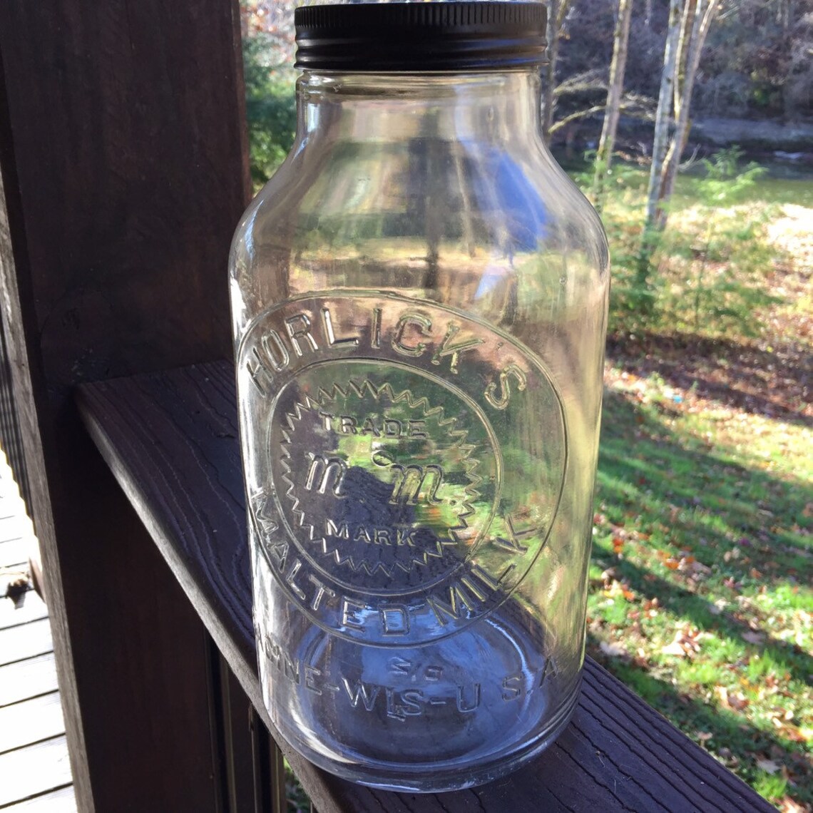 Vintage 1 Gallon Hazel Atlas Horlick's Malted Milk Clear | Etsy