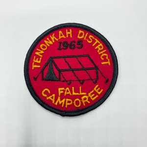 1965 Vintage BSA Boy Scouts of America Patches Badges Tenonkah District Fall Camporee 1965