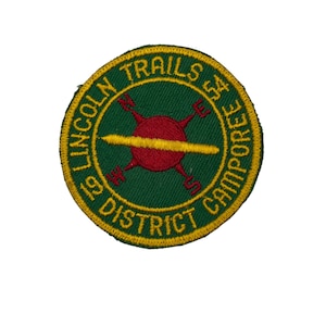1954 Vintage BSA Boy Scouts of America Patches Badges Lincoln Trails 1954 District Camporee