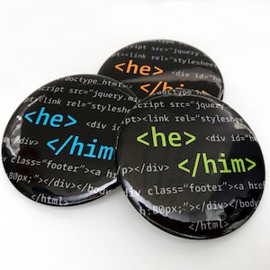 Hij/hem-voornaamwoorden in HTML - 2,25" buttons