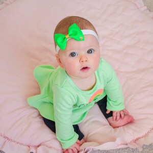 Verde trevo bandana bebê saint pattys dia arco de cabelo arco de cabelo brilho ouro criança arco de cabelo st pattys dia arco de cabelo para meninas trevo arco