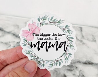 Funny Girl Mama Sticker Vinyl Mama Sticker voor laptop meisje moeder sticker Haar boog sticker cadeau voor meisje mama waterbestendige sticker tuimelaar