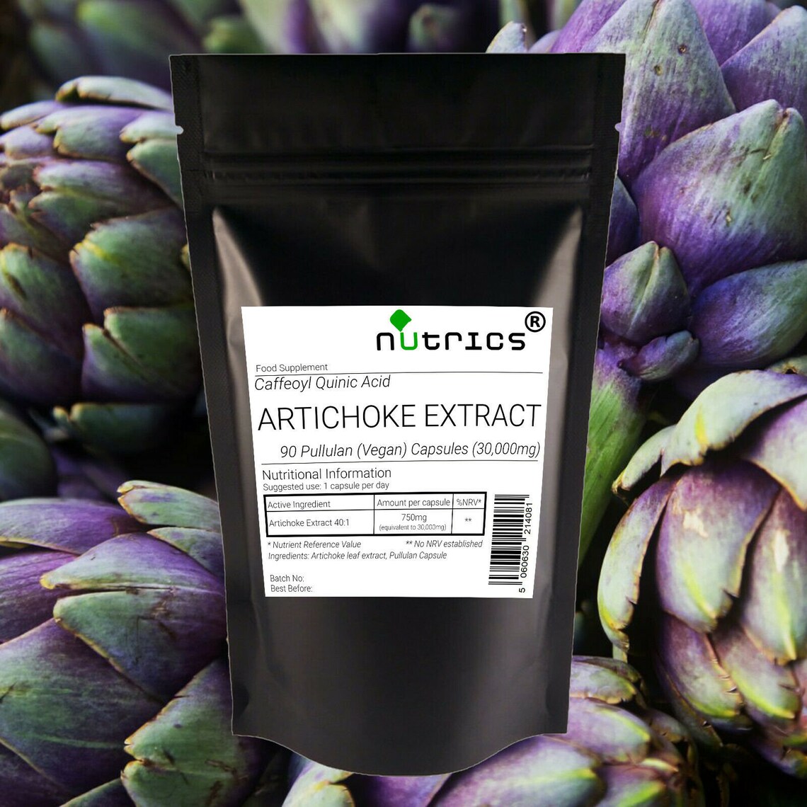 Nutrics® 30,000mg ARTICHOKE EXTRACT 100pure Strong V Capsules One A
