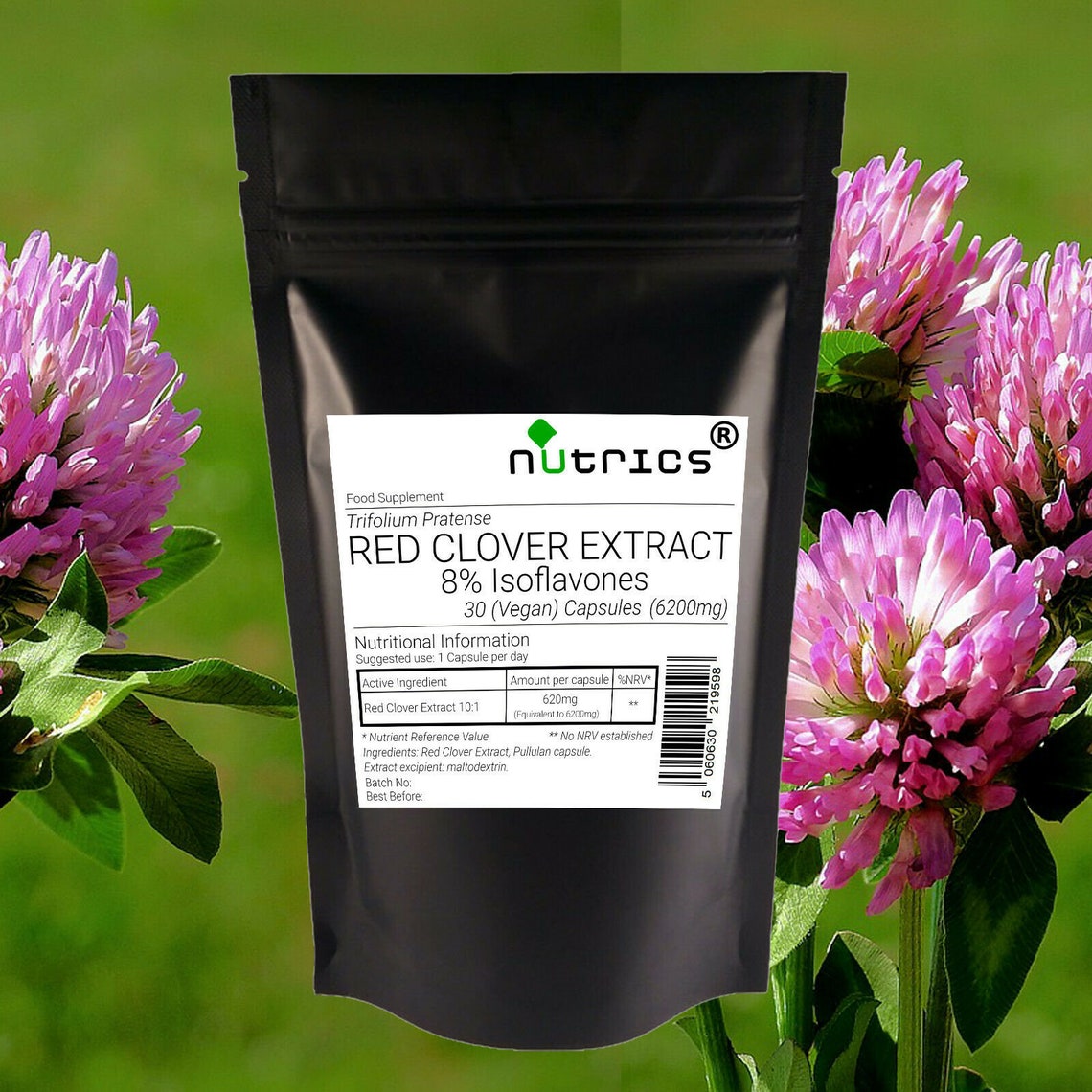 Nutrics® RED CLOVER EXTRACT 6200mg Vegan Capsules Menopause Etsy