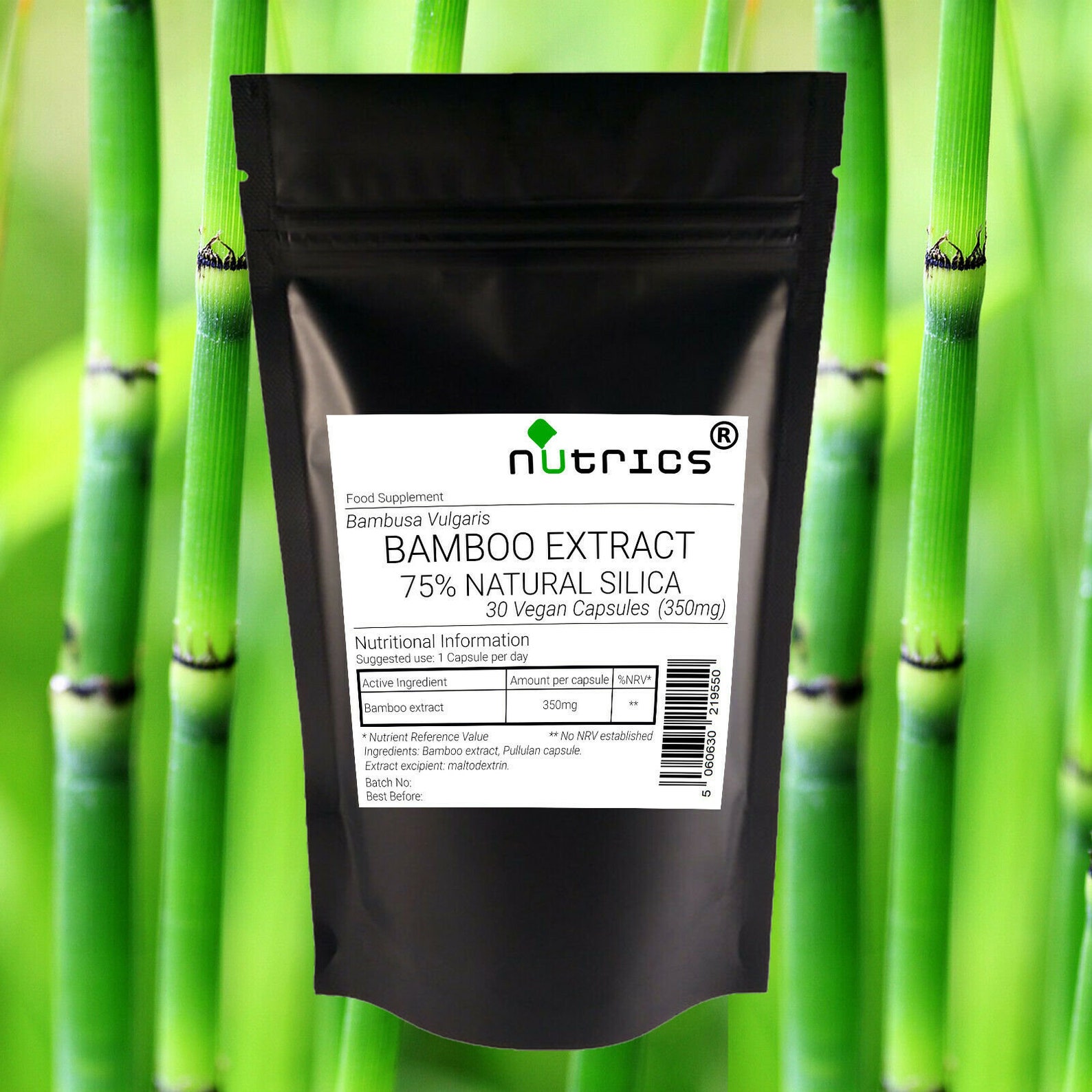 Nutrics® BAMBOO EXTRACT 75 Natural Silica 350mg Bambusa Etsy