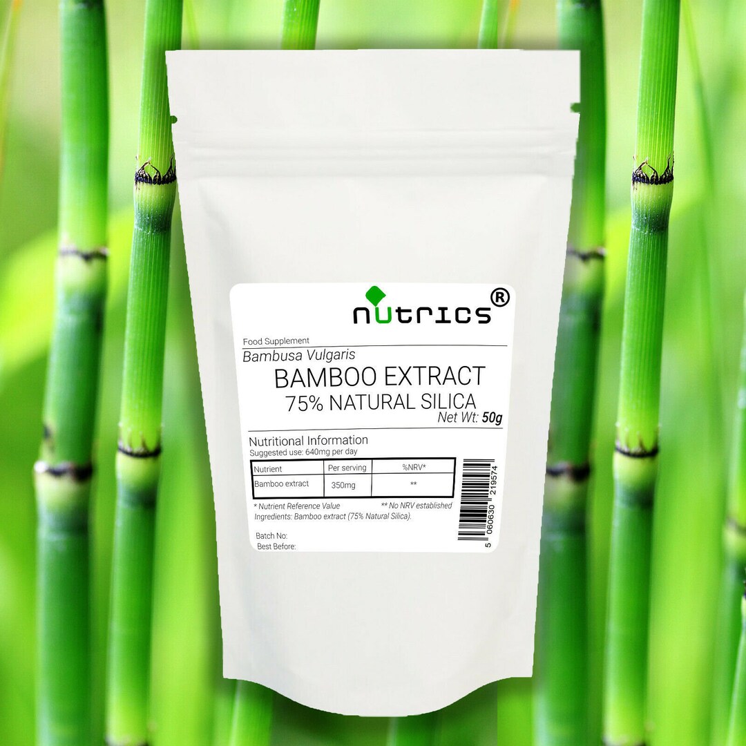 Nutrics® BAMBOO EXTRACT 75 Natural Silica 50g Powder Bambusa Vulgaris