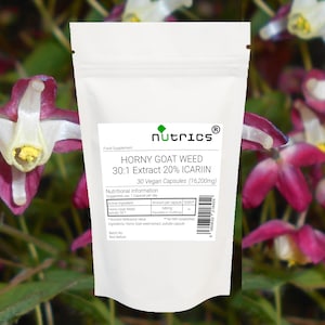 Nutrics® 16.200 mg Horny Goat Weed Extrakt EPIMEDIUM 20% ICARIIN Pure Strong V Kapseln One A Day