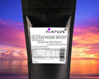 Nutrics® 950mg GLUTATHION Boost NAC GLUTAMINE Glycine Vegan Capsules