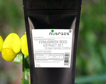 Nutrics® 14,400mg FENUGREEK SEED EXTRACT Potent One A Day Vegan Capsules