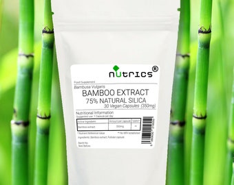 Nutrics® BAMBOO EXTRACT 75% Natural Silica - 350mg Bambusa Vulgaris V Capsules