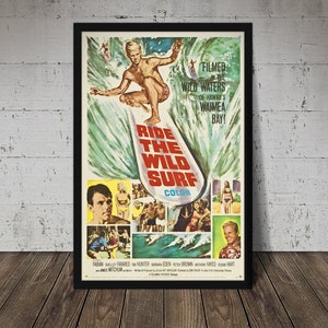 1964 Surf Party Movie Poster – Vintage Surfing Beach Decor Print