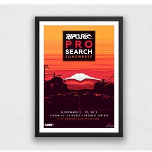 2011 RIP CURL PRO San Francisco Surf Contest Competition Print - Digital Download, Printable Art, Vintage Surfing Poster, Retro Surf Poster