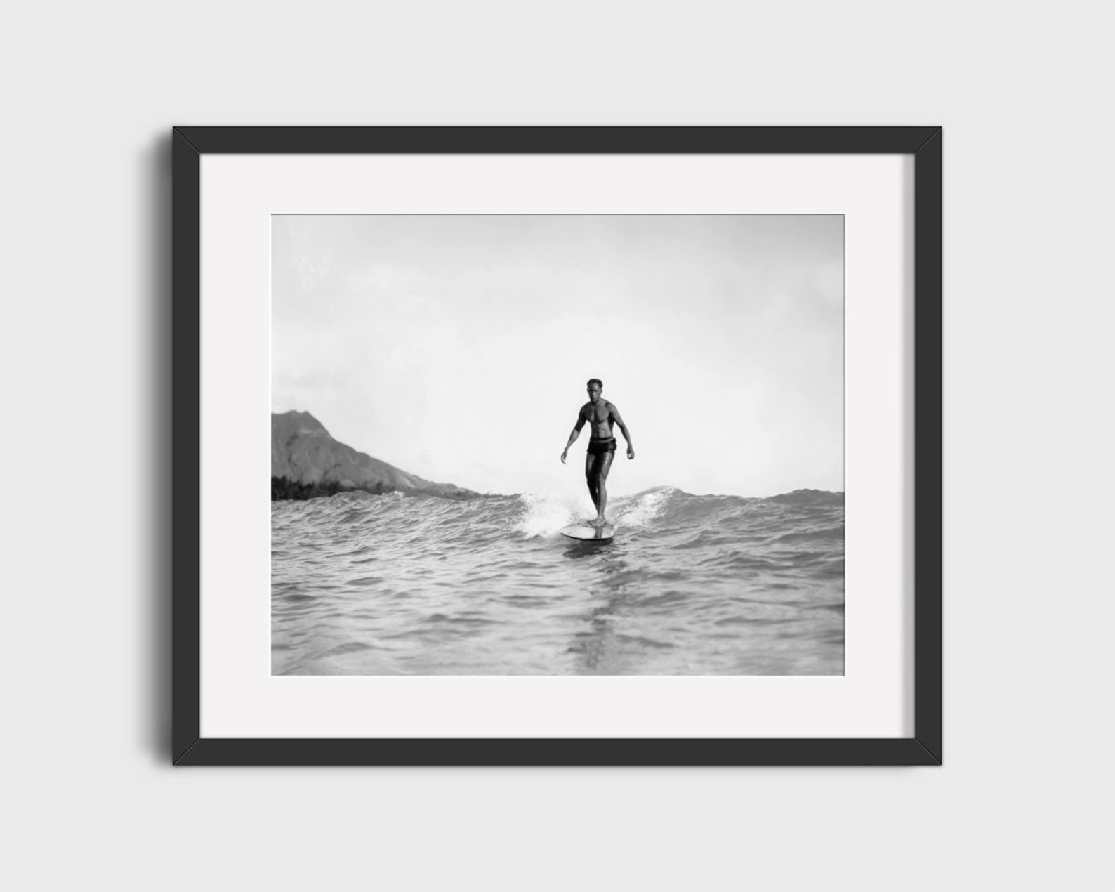 Hawaii Surfing Gifts featured by top Hawaii blog, Hawaii Travel with Kids: Surfing Print Duke Kahanamoku surfing poster surfing art image 0
