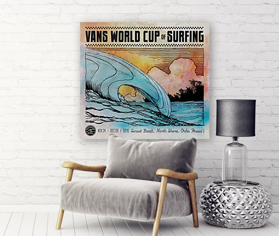 WRAPPED CANVAS - 2016 VANS World Cup of Surfing Competition Print