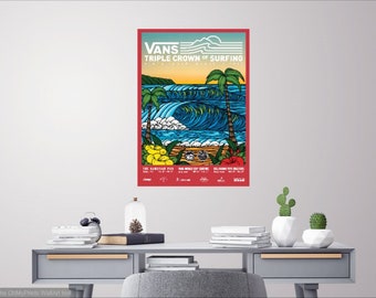 希少 Vans triple crown ヘザーブラウン ポスター surf Ian jepson shopping vans surf poster