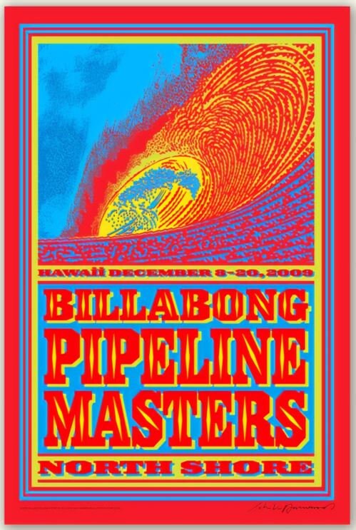 Billabong Pipeline Masters ポスター 2008年 2009 BILLABONG PIPELINE MASTERS Surf Print - Surfing Poster