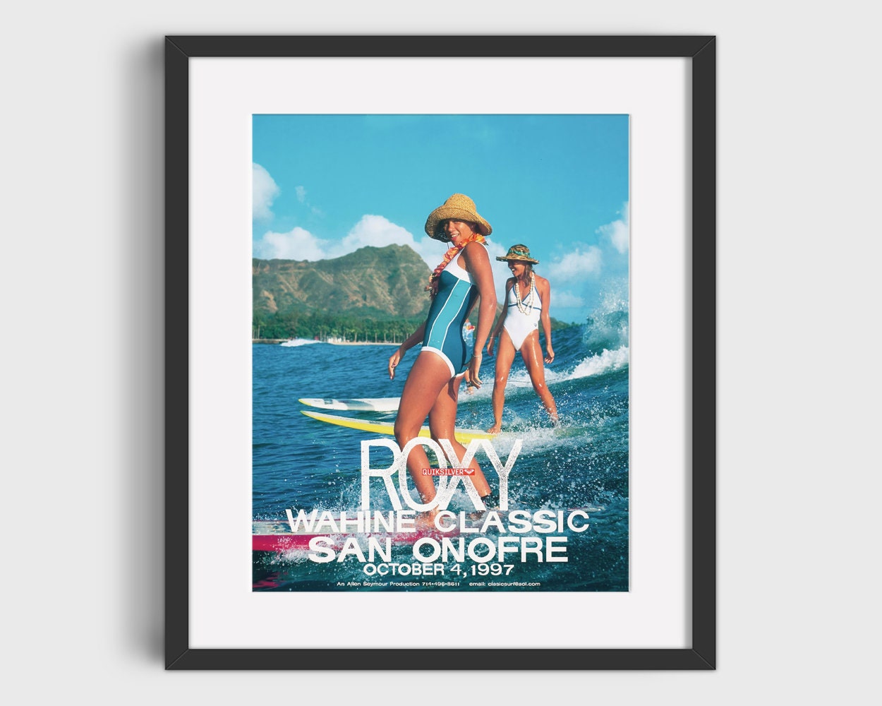 Vintage Roxy Surf Poster - Etsy