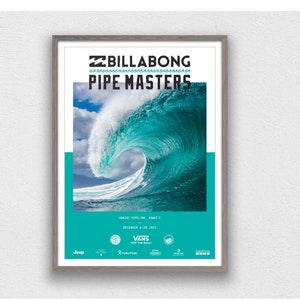 2017 BILLABONG PIPE MASTERS Print - Digital Download, Printable Art, Vintage Surfing Poster, Retro Surf Poster, Surfing Print