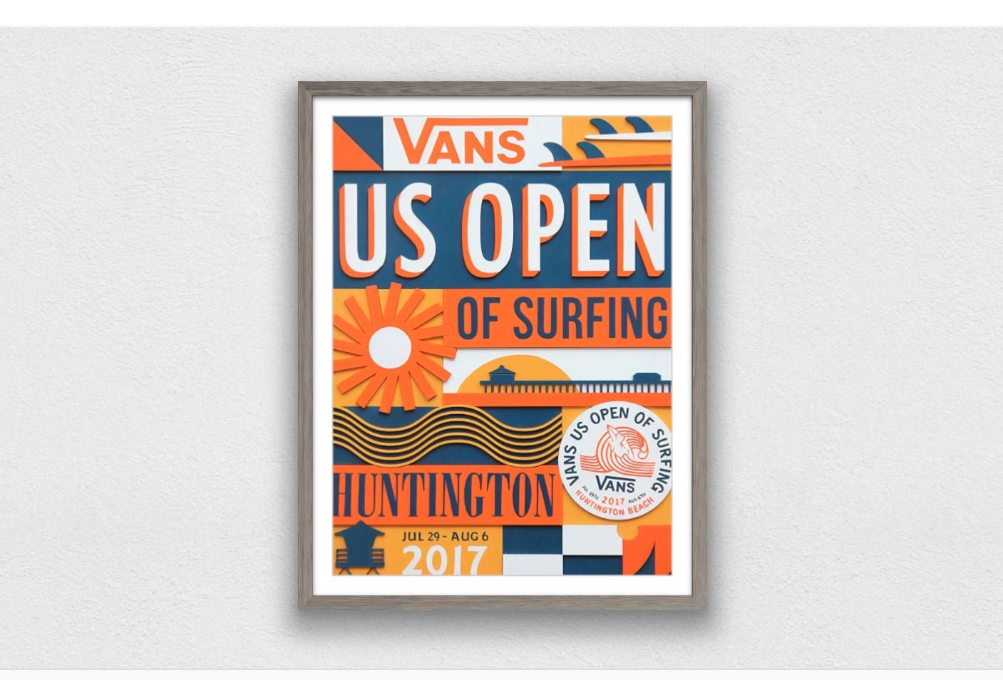 Raad eens baseren plug 2017 VANS U.S. OPEN Competition Print Surfing Poster - Etsy
