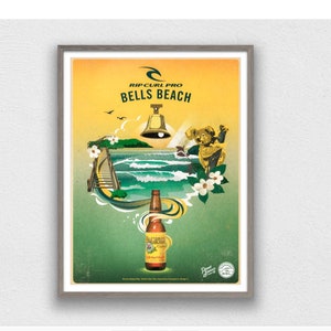2016 RIP CURL PRO Bells Competition Print - Surfing Poster