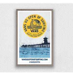 2014 VANS US OPEN of Surfing Competition Print - Surfing Poster