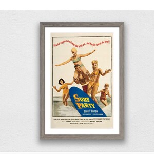1964 RIDE the WILD SURF Movie Poster - Vintage Surfing