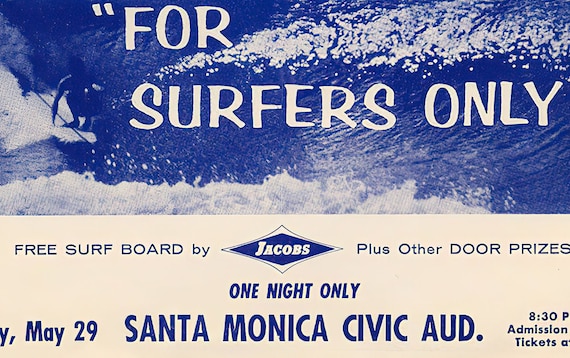 For Surfers Only – Vintage Surf Film Poster – Retro Adventure