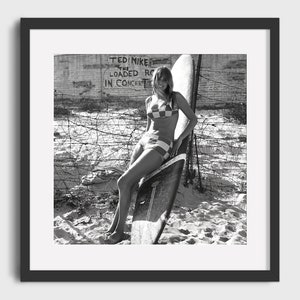VINTAGE SURFING Photo - Black & White Surf Photo, Surfer Girls, Surfing print, Surfing Wall Art, Surfing decor