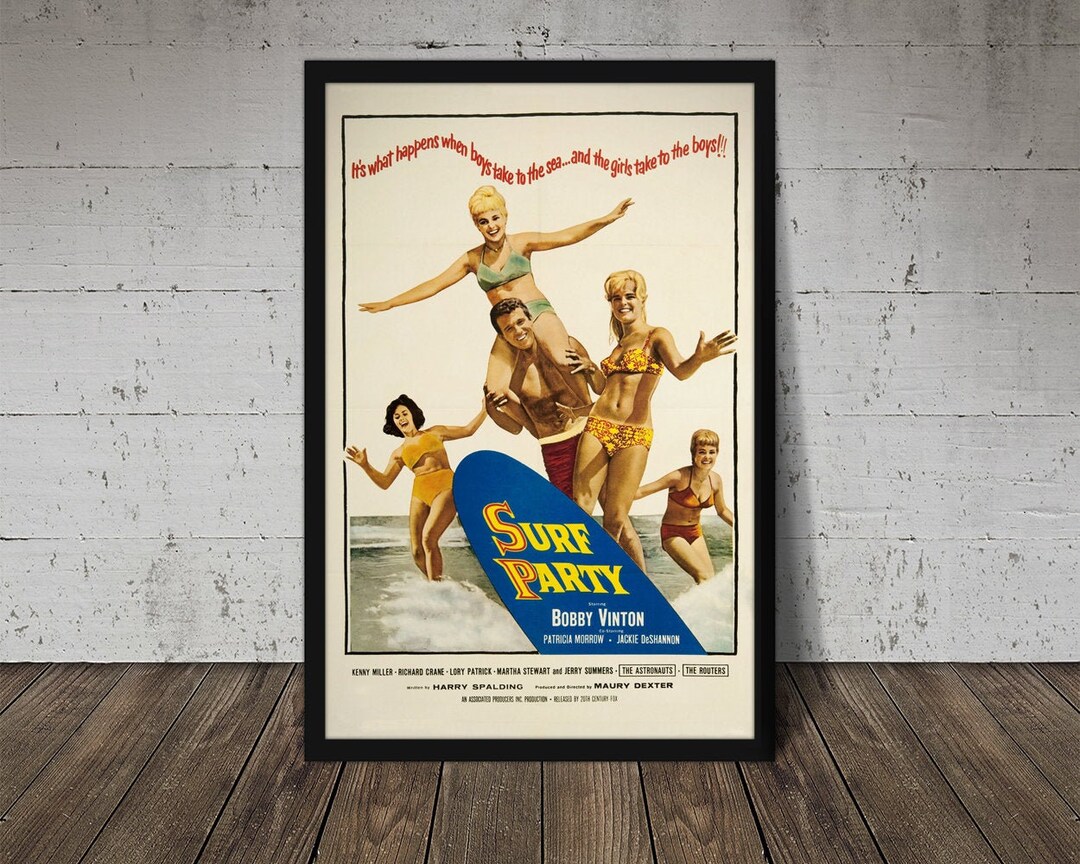 1964 Surf Party Surf Movie Poster Digital Download Etsy