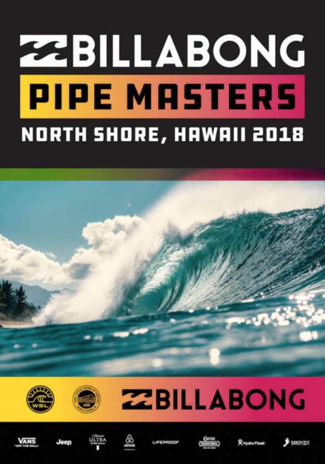 2018 BILLABONG PIPE MASTERS Surf Print Surfing Poster | Etsy