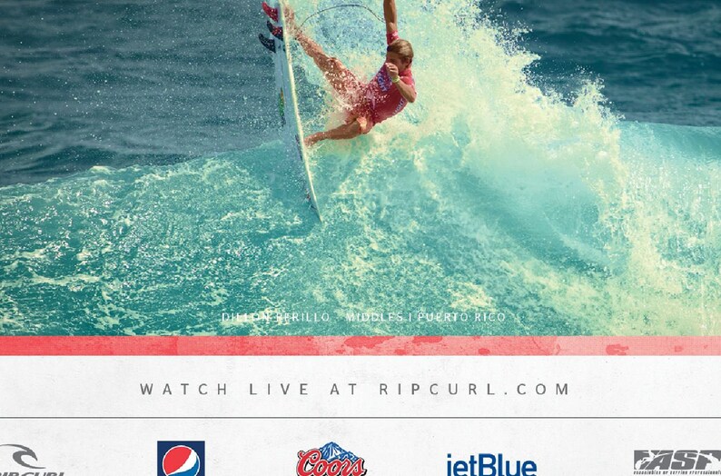 2013 RIP CURL PRO Puerto Rico Surfing Competition Print Digital ...