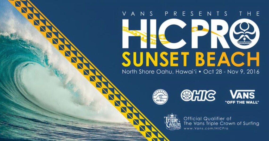 2016 VANS HIC PRO Sunset Beach Competition Print Surfing Poster Etsy