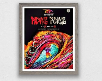 Poster di surf della Rip Curl Cup 2018 – Stampa vintage di Padang (download digitale)