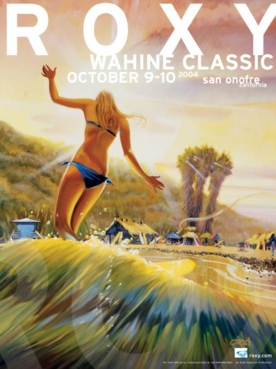 2004 ROXY WAHINE CLASSIC Surfing Competition Print - Surfing