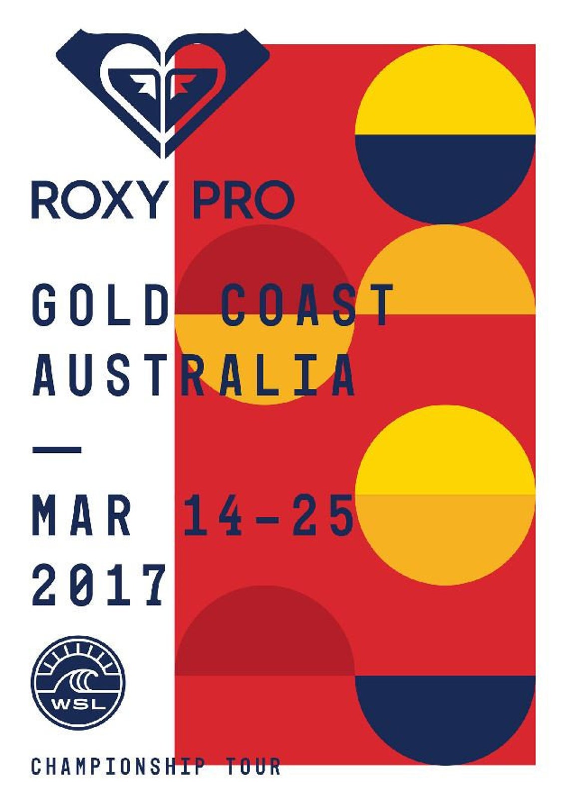 2017 ROXY PRO Print Gold Coast Australia Surfing Poster Etsy