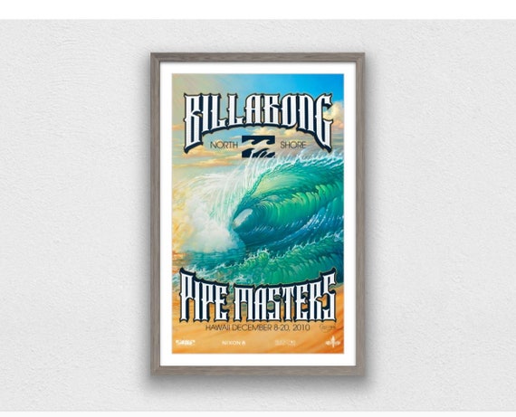 2010 Billabong Pipe Masters Print – Vintage Surfing Poster