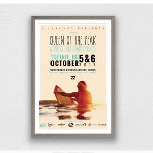 2013 BILLABONG Queen of the Peak Surf Competition Print - Surfing Poster