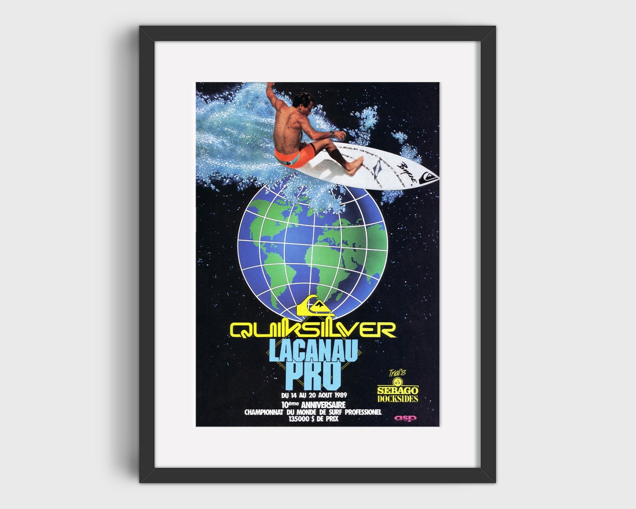 1989 Quiksilver Surfing Competition Poster – Vintage Surf Art
