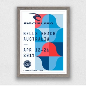 2017 RIP CURL Pro Bells Beach Competition Print - Surfing Poster