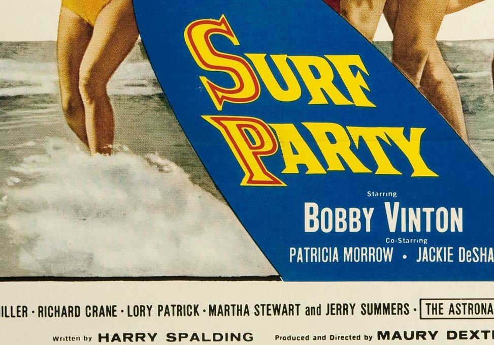 1964 Surf Party Movie Poster – Vintage Surfing Beach Decor Print